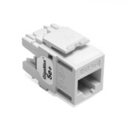 LEVITON 1-Port Mod Jack 110 8W8P Utp, T568A/B Cat5E Quickport, Gigamax White 5G110-RW5